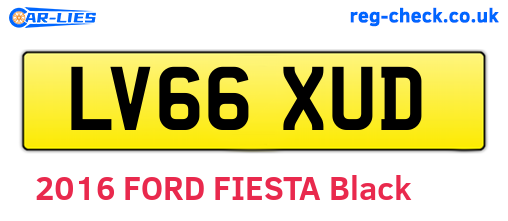 LV66XUD are the vehicle registration plates.