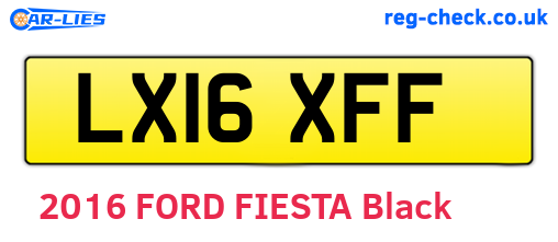LX16XFF are the vehicle registration plates.