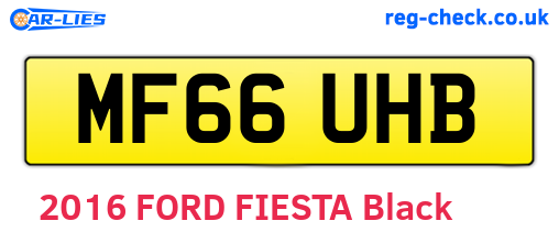 MF66UHB are the vehicle registration plates.