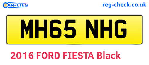 MH65NHG are the vehicle registration plates.