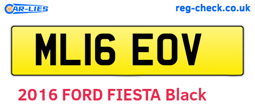 ML16EOV are the vehicle registration plates.