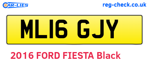ML16GJY are the vehicle registration plates.