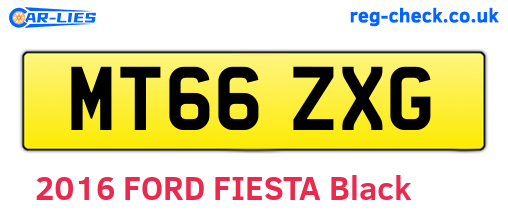 MT66ZXG are the vehicle registration plates.