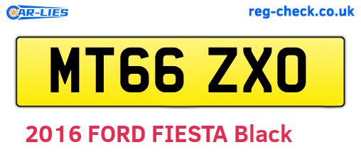 MT66ZXO are the vehicle registration plates.