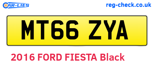 MT66ZYA are the vehicle registration plates.