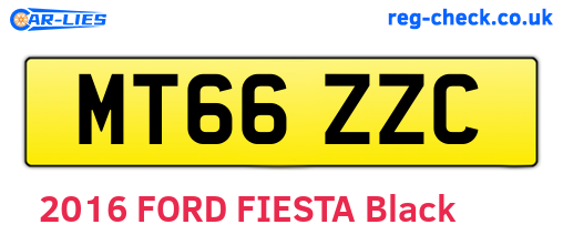 MT66ZZC are the vehicle registration plates.