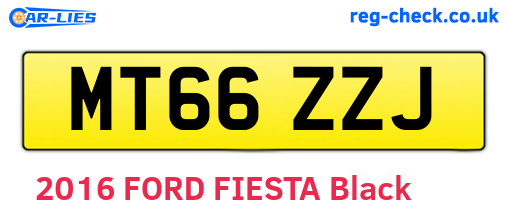 MT66ZZJ are the vehicle registration plates.