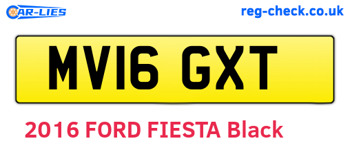 MV16GXT are the vehicle registration plates.