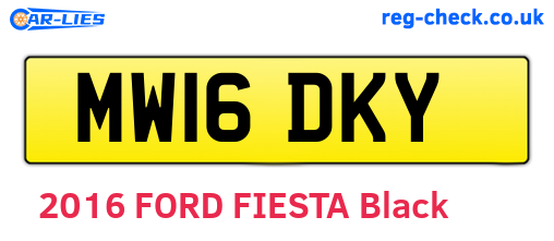 MW16DKY are the vehicle registration plates.