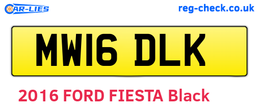 MW16DLK are the vehicle registration plates.