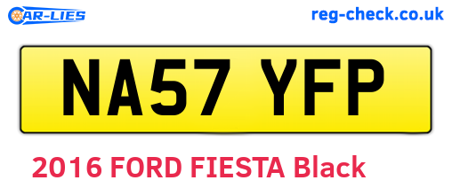 NA57YFP are the vehicle registration plates.
