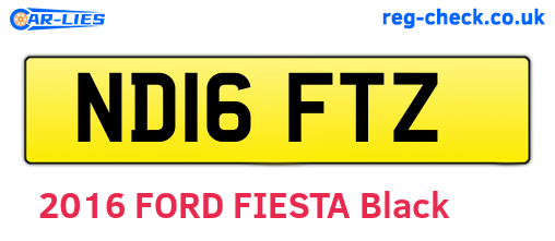 ND16FTZ are the vehicle registration plates.