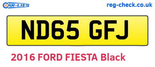 ND65GFJ are the vehicle registration plates.