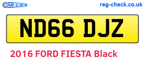 ND66DJZ are the vehicle registration plates.