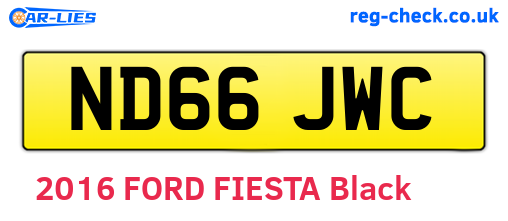 ND66JWC are the vehicle registration plates.