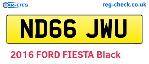 ND66JWU are the vehicle registration plates.
