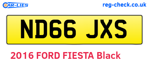 ND66JXS are the vehicle registration plates.