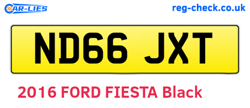 ND66JXT are the vehicle registration plates.