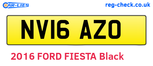 NV16AZO are the vehicle registration plates.