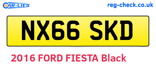 NX66SKD are the vehicle registration plates.