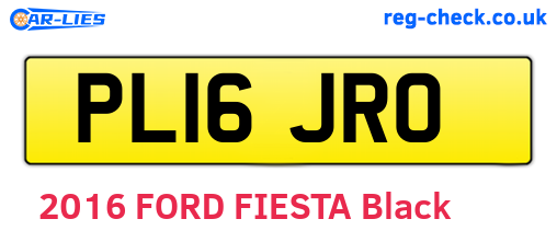 PL16JRO are the vehicle registration plates.