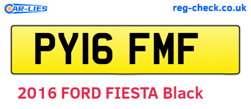 PY16FMF are the vehicle registration plates.
