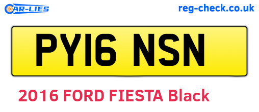 PY16NSN are the vehicle registration plates.
