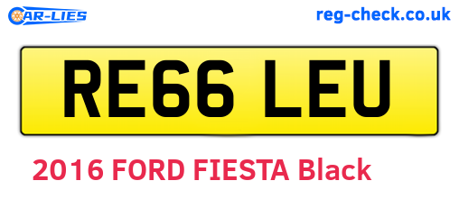 RE66LEU are the vehicle registration plates.