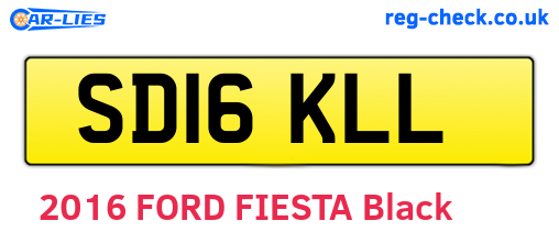 SD16KLL are the vehicle registration plates.