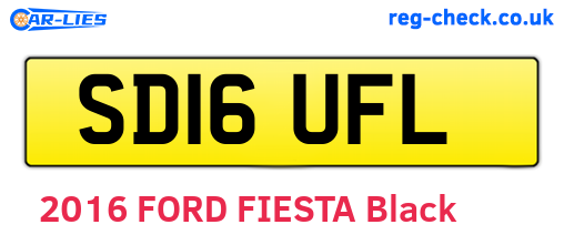 SD16UFL are the vehicle registration plates.