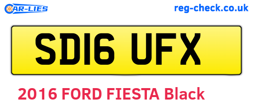 SD16UFX are the vehicle registration plates.