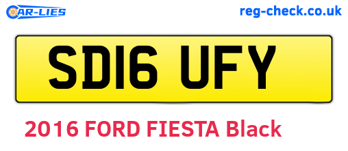 SD16UFY are the vehicle registration plates.