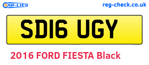 SD16UGY are the vehicle registration plates.