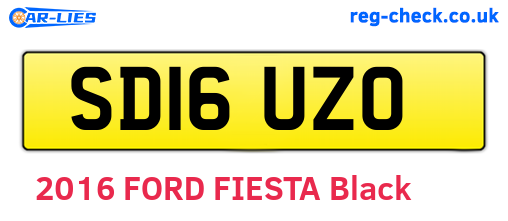 SD16UZO are the vehicle registration plates.