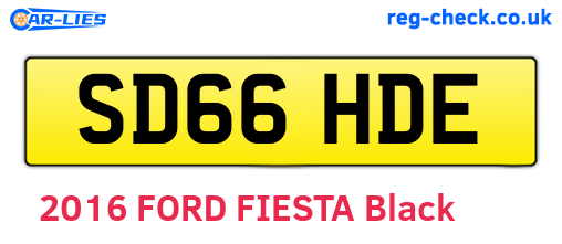 SD66HDE are the vehicle registration plates.