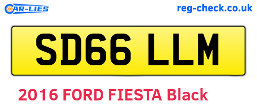 SD66LLM are the vehicle registration plates.