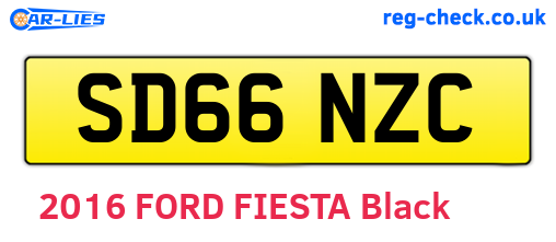 SD66NZC are the vehicle registration plates.
