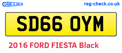 SD66OYM are the vehicle registration plates.