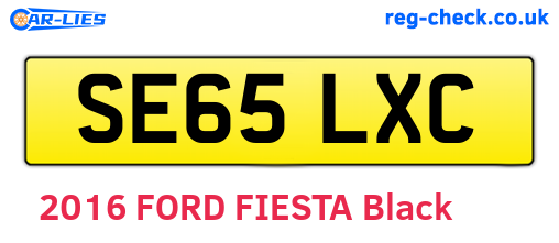 SE65LXC are the vehicle registration plates.