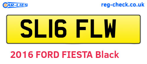 SL16FLW are the vehicle registration plates.