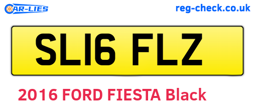 SL16FLZ are the vehicle registration plates.
