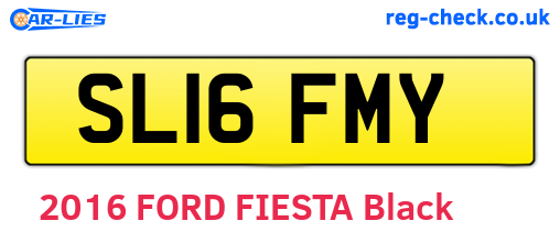 SL16FMY are the vehicle registration plates.