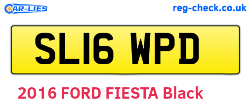 SL16WPD are the vehicle registration plates.