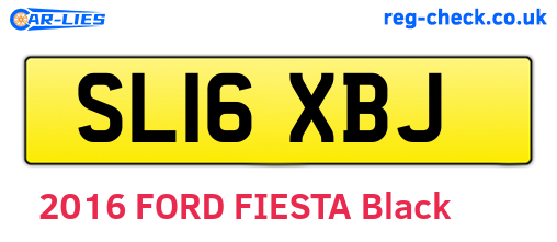 SL16XBJ are the vehicle registration plates.