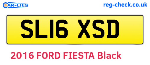 SL16XSD are the vehicle registration plates.