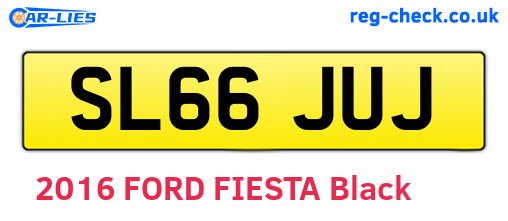 SL66JUJ are the vehicle registration plates.