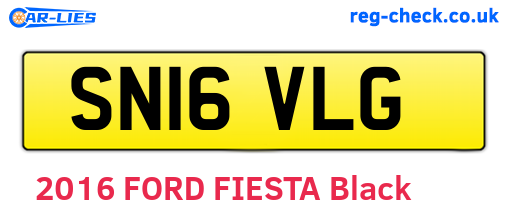 SN16VLG are the vehicle registration plates.
