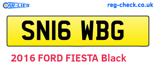 SN16WBG are the vehicle registration plates.
