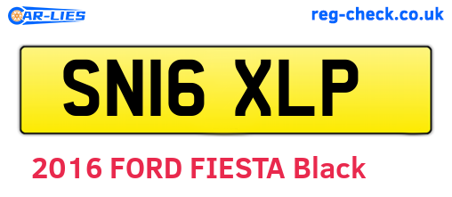 SN16XLP are the vehicle registration plates.