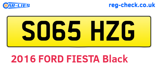 SO65HZG are the vehicle registration plates.